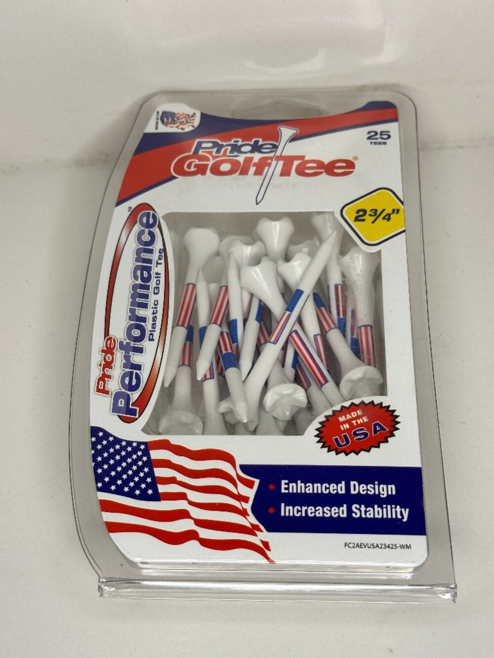 Pride Golf Tees USA Flag 2.75” Plastic 25-Pack